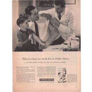Parke Davis Magazine Advertisement 1958 Vintage Pharmaceutical Medicine Health